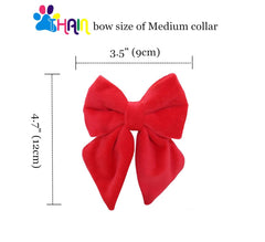 THAIN velvet dog collar adjustable sizes with D-ring for tags