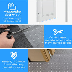 THAMIAO carpet protector non-slip texture keeps the mat in place.