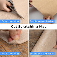 THAMIAO cat scratch mat protects sofas and shelves on multiple surfaces.