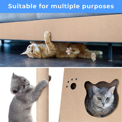 THAMIAO cat scratch mat self-adhesive back illustrates secure attachment on various surfaces