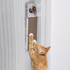 THAMIAO hanging cat scratcher on a doorknob for space-saving scratching