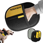 The Bark World gloves close-up fabric showing electrostatic fur pickup.