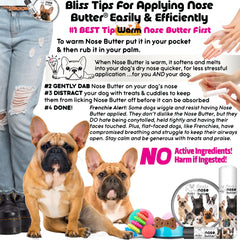 The Blissful Dog Nose Butter handcrafted in USA emphasizes artisanal care.