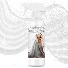 The Blissful Dog Shine-On Sheen coat spray mat softening aids brushing.
