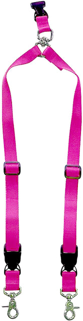 The Buddy System Double Buddy attachments enable walking two dogs with one leash comfortably.
