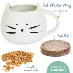 The Cat Ladies organic seed mix highlighting nutrient-rich cat grass blend.