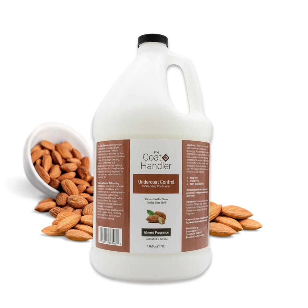 The Coat Handler bottle pouring undercoat conditioner for shedding reduction