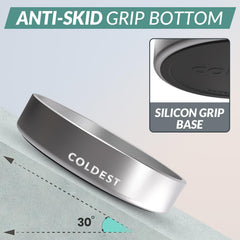 Coldest Water dog bowl shown with anti-slip base to prevent slips.
