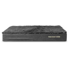 The Dog's Balls outer cover grey faux fur close-up for plush comfort
