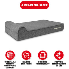 The Dog's Bed memory foam core delivers cushioned, restful sleep.