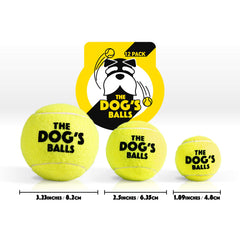The Dog's Balls non-abrasive felt surface reduces tooth wear in repeated fetch.
