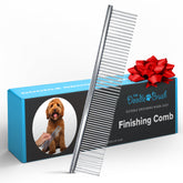 The Doodle Brush steel teeth dog comb gliding through mats for a smoother coat