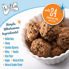 The Lazy Dog Cookie Co Maple Glazed Ham crumbs close-up showing texture.