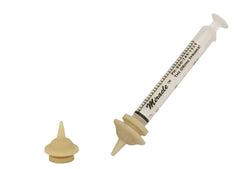 The Miracle Nipple Mini Pack with two nipples and syringe for gentle newborn animal feeding support.