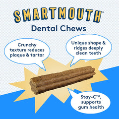 The Missing Link Smartmouth dental chew packaging highlighting non-GMO and gluten-free formula