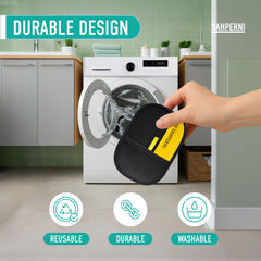 THE SAHPERNI glove shown in car interior capturing embedded pet hair