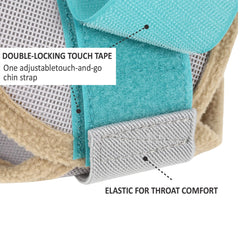 Sunny Zebra fleece padding protects sensitive skin and prevents rubbing