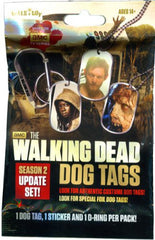 The Walking Dead Season 2 dog tag pack with carabiner for cosplay and collector display.