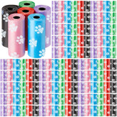 Thenshop dispenser-ready dog poop bags roll for quick cleanups on walks.