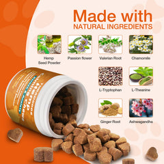 THRADORBS Hemp Calming Chews chicken-flavored treats promote appetite and calm.