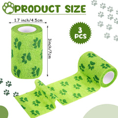 Threlaco six-pack dog bandage in green helps keep wounds protected at home.
