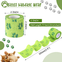 Threlaco dog bandage being applied on a leg, easy to use for quick wounds care.