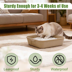Thryosyn disposable litter box large travel-ready design supports on-the-go cat care.