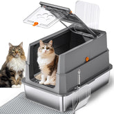 THS MUMS stainless steel litter box lid with 155° flip lid for easy cleaning