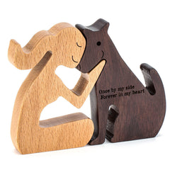 THYGIFTREE handmade wood dog friend sculpture highlighting craftsmanship for comforting memories.