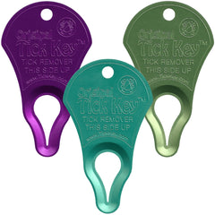 The Tick Key Original Pack Multi-Color in outdoor use for easy tick removal during activities.
