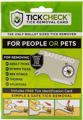 TickCheck Tick Remover Card wallet view, portable tick removal on the go.