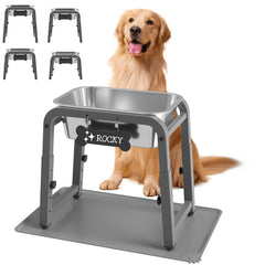 Tidant 1.2-gallon elevated water bowl with large capacity for big dogs.
