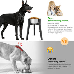 TIDANT dog bowl stand adjustable height setting enables comfortable meals for dogs