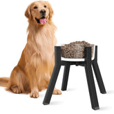 TIDANT dog bowl stand adjustable width fits various bowls for medium and large dogs.