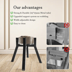 TIDANT dog bowl stand easy to assemble without tools for quick setup.