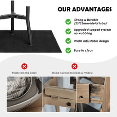 TIDANT stand features non-slip feet for stable, mess-free meals