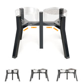 TIDANT elevated dog bowl stand shows adjustable width for diverse bowls, easier setup.