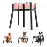 TIDANT raised dog bowl stand for large dogs showing ergonomic height.