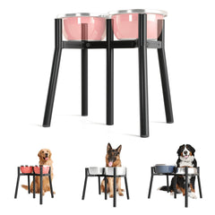 TIDANT raised dog bowl stand for large dogs showing ergonomic height.