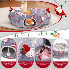 Tidjani cat tunnel with ox horn buckles ensures quick assembly and secure connections.