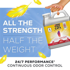 Tidy Cats LightWeight 24/7 Performance easy-pour closeup highlights lightweight convenience