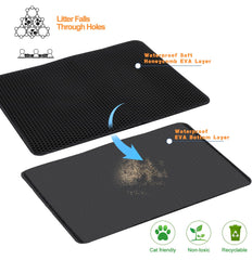 TidyNuts cat litter mat waterproof bottom prevents urine seepage and floor stains