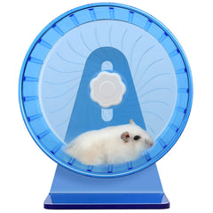TieLishor hamster wheel blue in-use demonstrates smooth running.