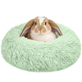 Tierecare bunny bed large hideout provides a private warm space for small pets.