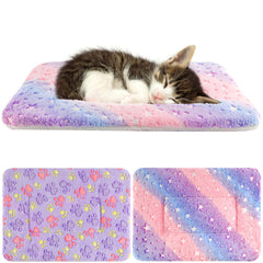 Tierrecare 2-pack cat blanket dual-pattern closeup for cozy versatility.