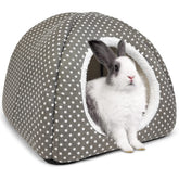 Tierecare Rabbit Hideout large bed front view, cozy private space for rabbits.