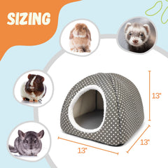Tierecare Rabbit Hideout inside view, plush fabric for warm cuddles and calm naps.