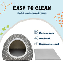 Tierecare Rabbit Hideout non-slip bottom—stays in place during play and cuddles.