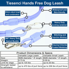 Tiesenci waterproof soft cord leash demonstrates reliable use in rainy, muddy conditions