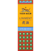 Tiger Balm Liniment bottle closeup highlighting rich topical formula for targeted relief.